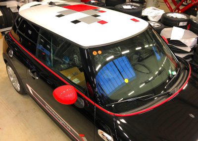 Autoreclame Autobelettering Auto Belettering Mini Cooper S Lemmens Tegels