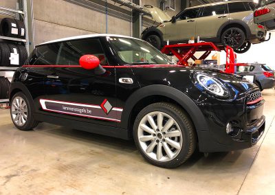 Autoreclame Autobelettering Auto Belettering Mini Cooper S Lemmens Tegels F2