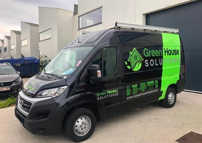 Autoreclame Autobelettering Bestelwagen Belettering Fiat Ducato Green House Solutions