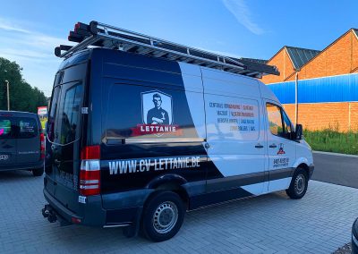 Autoreclame Autobelettering Bestelwagen Belettering Mercedes Sprinter Lettanie F2