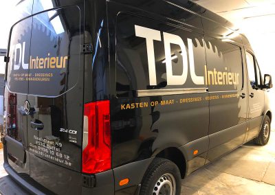 Autoreclame Autobelettering Bestelwagen Belettering Mercedes Sprinter TDL Interieur