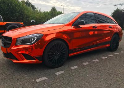 Carwrapping Color Change Mercedes Benz CLA Break Chrome