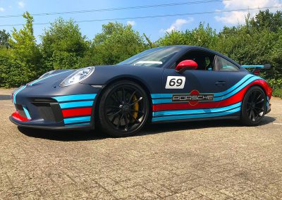 Carwrapping Special Wrap Martini Striping Porsche GT3