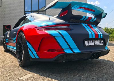 Carwrapping Special Wrap Martini Striping Porsche GT3 F2