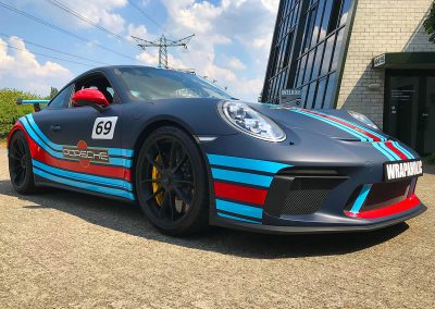 Carwrapping Special Wrap Martini Striping Porsche GT3 F3